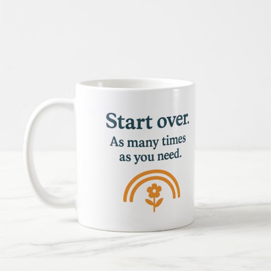 Start over. As many times as you need - Mug コーヒーマグカップ (左)