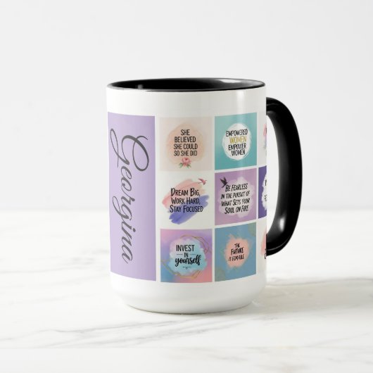 Start Strong, Stay Positive – Daily Motivation MuG マグカップ (正面右)