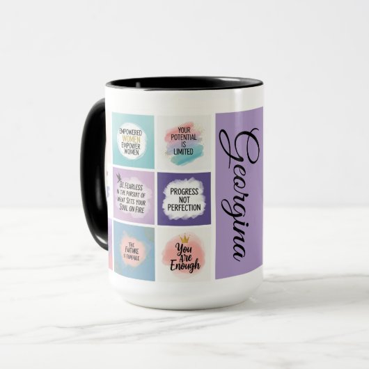Start Strong, Stay Positive – Daily Motivation MuG マグカップ (正面左)