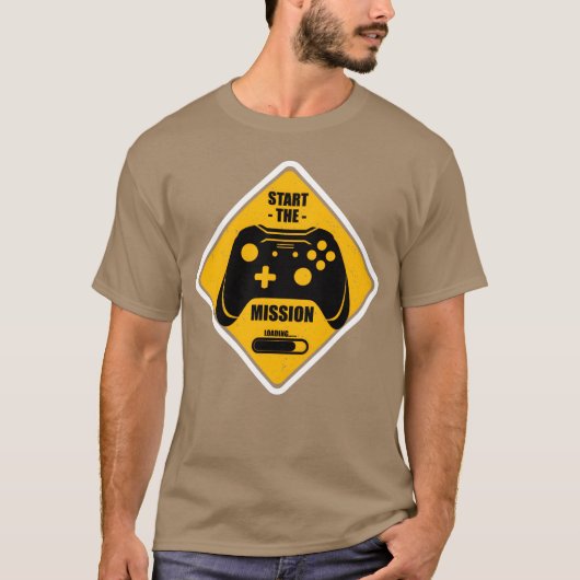 Start the Mission Video Game Gaming Gifts Gamers r Tシャツ (正面)