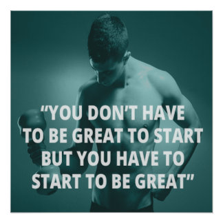 Start to Be Great Motivational Fitness Poster ポスター