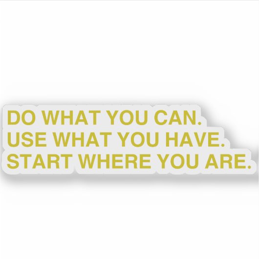 Start Where You Are シール (正面)