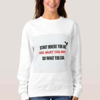 Start Where You Are Empowering Long Sleeve Top Red スウェットシャツ