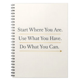 Start Where You Are – Inspirational Quote Journal ノートブック