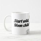 🌙 Start Wild, Moon Child Mug – Sleeping Baby on M コーヒーマグカップ (左)