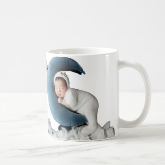🌙 Start Wild, Moon Child Mug – Sleeping Baby on M コーヒーマグカップ (右)