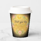 Start Your Day With a Smile Coffee Cup 紙コップ (正面)