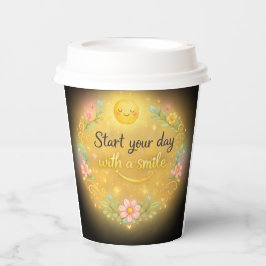Start Your Day With a Smile Coffee Cup 紙コップ