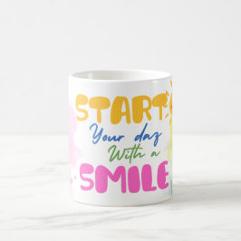 Start Your Day with a Smile – Cute  コーヒーマグカップ