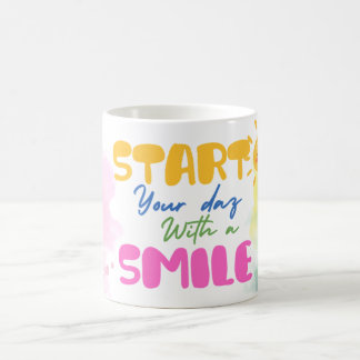 Start Your Day with a Smile – Cute  コーヒーマグカップ