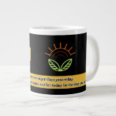 Start Your Day With Courage | Motivational Mug ジャンボコーヒーマグカップ (正面右)