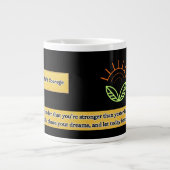 Start Your Day With Courage | Motivational Mug ジャンボコーヒーマグカップ (正面)