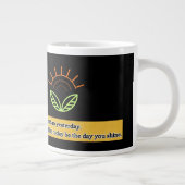 Start Your Day With Courage | Motivational Mug ジャンボコーヒーマグカップ (右)