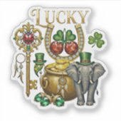 Start your day with lucky vibes  シール (正面)