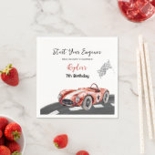 Start Your Engine Any Age Birthday  スタンダードカクテルナプキン (インサイチュ)