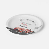 Start Your Engine Any Age Birthday  ペーパープレート (アングル)