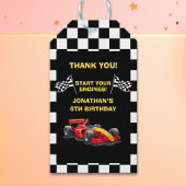 Start Your Engines! Fun Racing Driver Birthday  ギフトタグ
