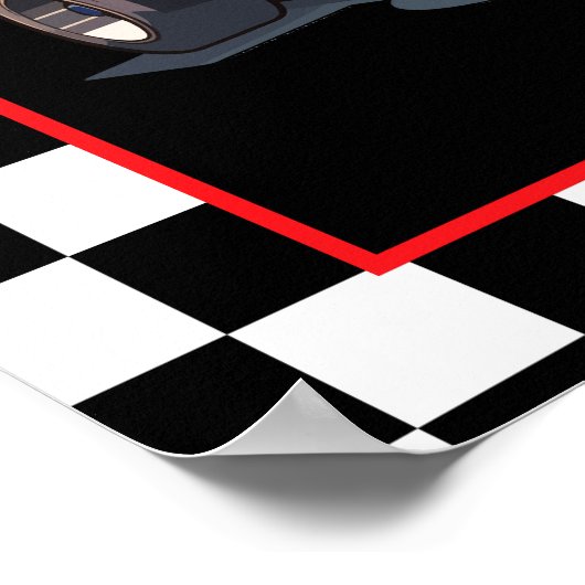 Start Your Engines! Fun Racing Driver Birthday Boy ポスター (角)