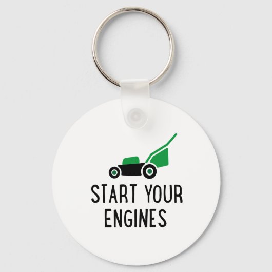 Start your Engines Lawn Mower キーホルダー (正面)