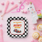 Start Your Engines Race Car Birthday ペーパープレート (パーティー)