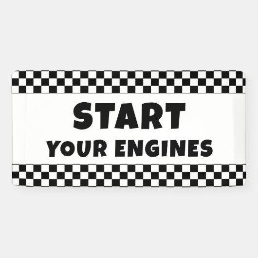 Start Your Engines Welcome Banner | Racing Birthda 横断幕 (横)
