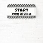 Start Your Engines Welcome Banner | Racing Birthda 横断幕 (インサイチュ)