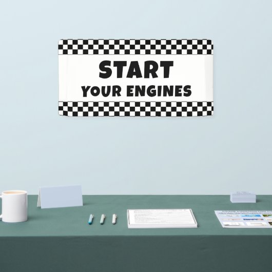 Start Your Engines Welcome Banner | Racing Birthda 横断幕 (トレードショー)
