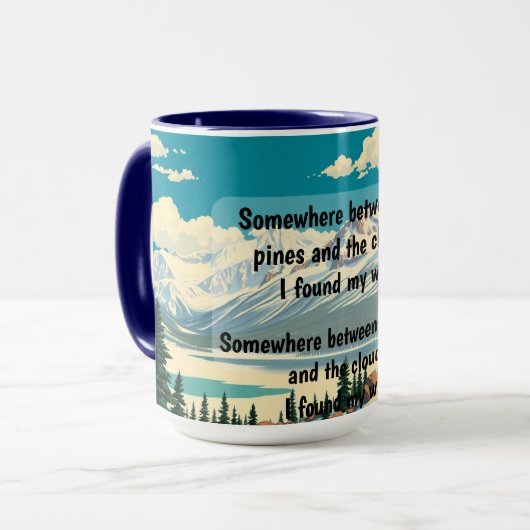 Start your morning in a state of mountain grace. T マグカップ (正面左)