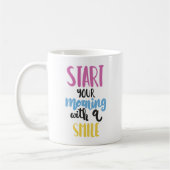Start Your Morning with a Smile – Uplifting Mug コーヒーマグカップ (左)