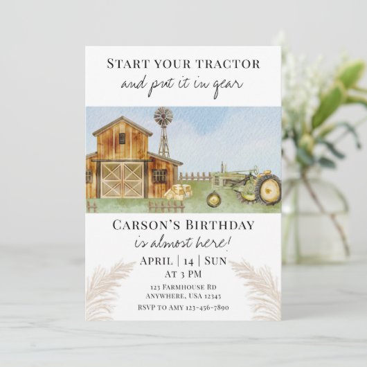 Start Your Tractor  招待状 (スタンド正面)