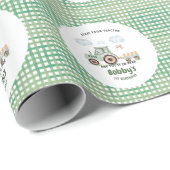 Start Your Tractor 1st Birthday ラッピングペーパー (ロールコーナー)