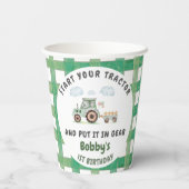 Start Your Tractor 1st Birthday 紙コップ (裏面)