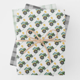 Start Your Tractor Children B-Day Wrapping Sheets ラッピングペーパーシート