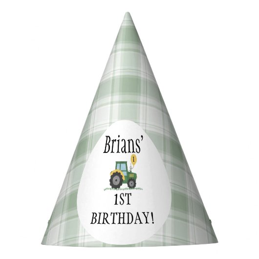 Start Your Tractor Party Hat パーティーハット (正面)