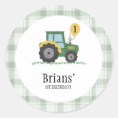 Start Your Tractor Round Sticker ラウンドシール (正面)