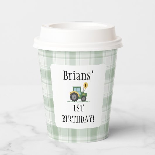 Start Your Tractor Square Paper Cups 紙コップ (裏面)