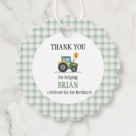Start Your Tractor Thank You Favor Tags フェイバータグ