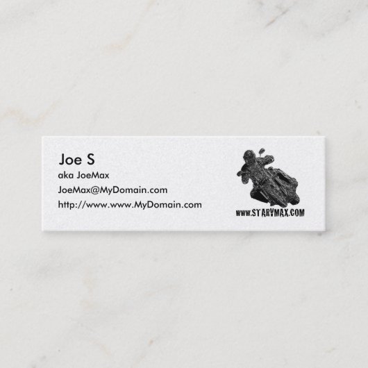 starVmaxの名刺のデザイン スキニー名刺 (正面)