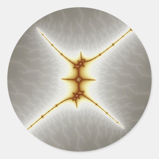 StarX – フラクタルステッカー ラウンドシール (正面)