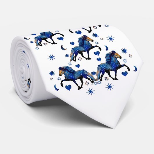 Stary Night Icelandic Horse ネクタイ (ロール)