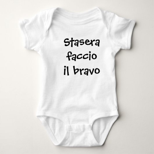 Staseraのfaccio il Bravo! ベビーボディスーツ (正面)