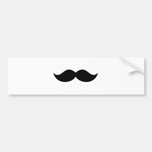 STASH MOSTASH MOSTASH口ひげまたは口ひげ バンパーステッカー (正面)
