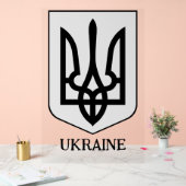 State Coat of Arms of Ukraine Minimalist Art アクリルサイン (ウェディング)