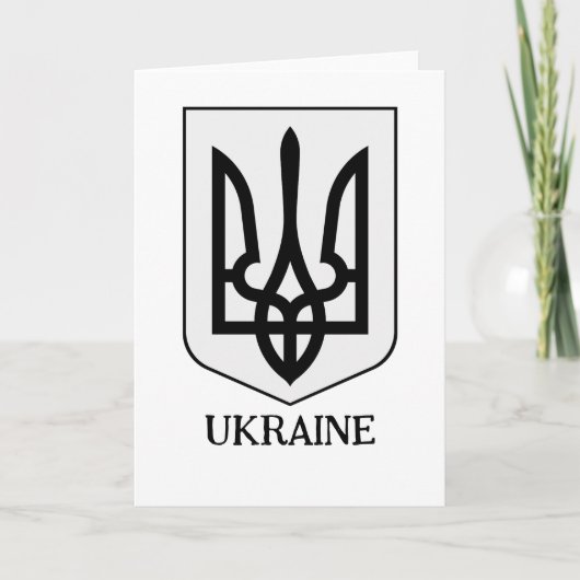 State Coat of Arms of Ukraine Minimalist Art カード (正面)