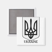State Coat of Arms of Ukraine Minimalist Art マグネット (正面/裏面)