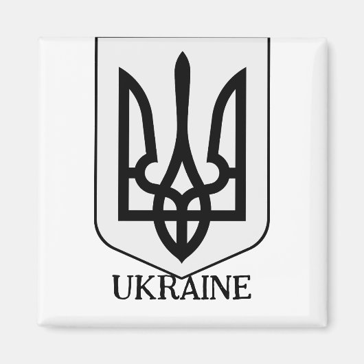 State Coat of Arms of Ukraine Minimalist Art マグネット (正面)