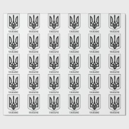 State Coat of Arms of Ukraine Minimalist Art ラッピングペーパー
