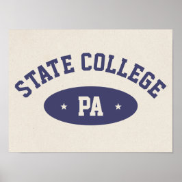 State College, PA レトロ・バーシティスタイル・ポスター ポスター