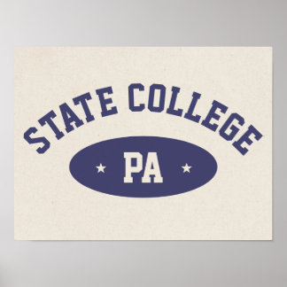 State College, PA Retro Varsity-Style Poster ポスター