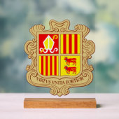 State Emblem of Andorra Historic Co-Principality アクリルサイン (ニュートラル)